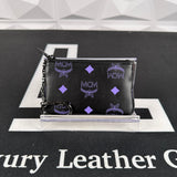 MCM Purple Color Splash Key Pouch (4001)