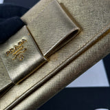 Prada Gold Bowtie Wallet