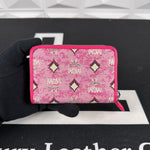 MCM Pink Mini Veritas Zippy Wallet (PK001)