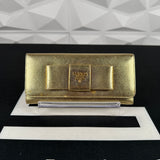 Prada Gold Bowtie Wallet