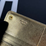 Prada Gold Bowtie Wallet