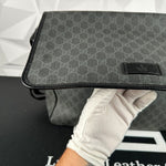 Gucci Black Monogram Messenger Bag (169935)
