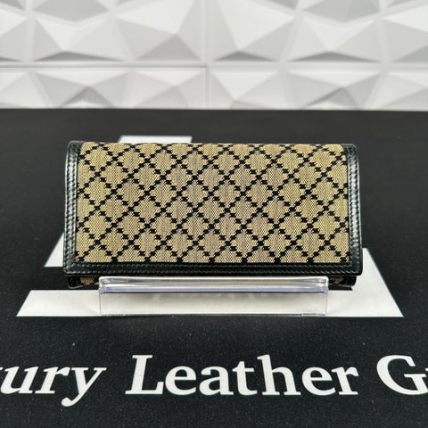 Gucci Diamante Canvas Wallet (225833)