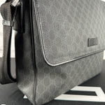 Gucci Black Monogram Messenger Bag (169935)