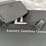 Gucci Black Monogram Messenger Bag (169935)