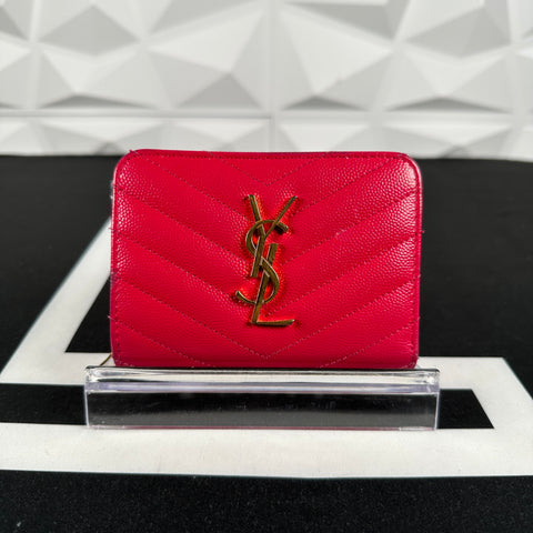 Monogram Compact Zip Around Wallet, SAINT LAURENT