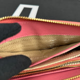Prada Pink Saffiano Leather Zippy