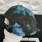 MCM Black Nylon Floral 5 Panel Cap