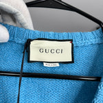 Gucci Blue Wool V-Neck Sweater