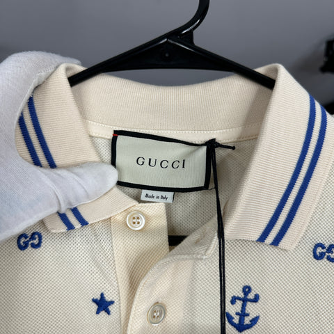 Gucci polo bees and stars top