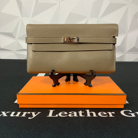 Hermes Kelly Etoupe Epsom Wallet