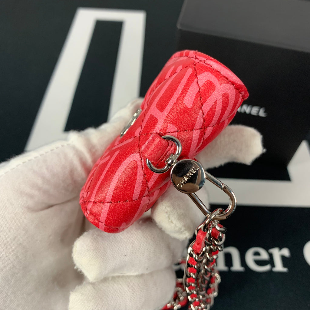 CHANEL Lambskin Quilted Airpods Pro Case With Chain Pink | FASHIONPHILE