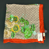 Gucci Red Bouquet Print Scarf