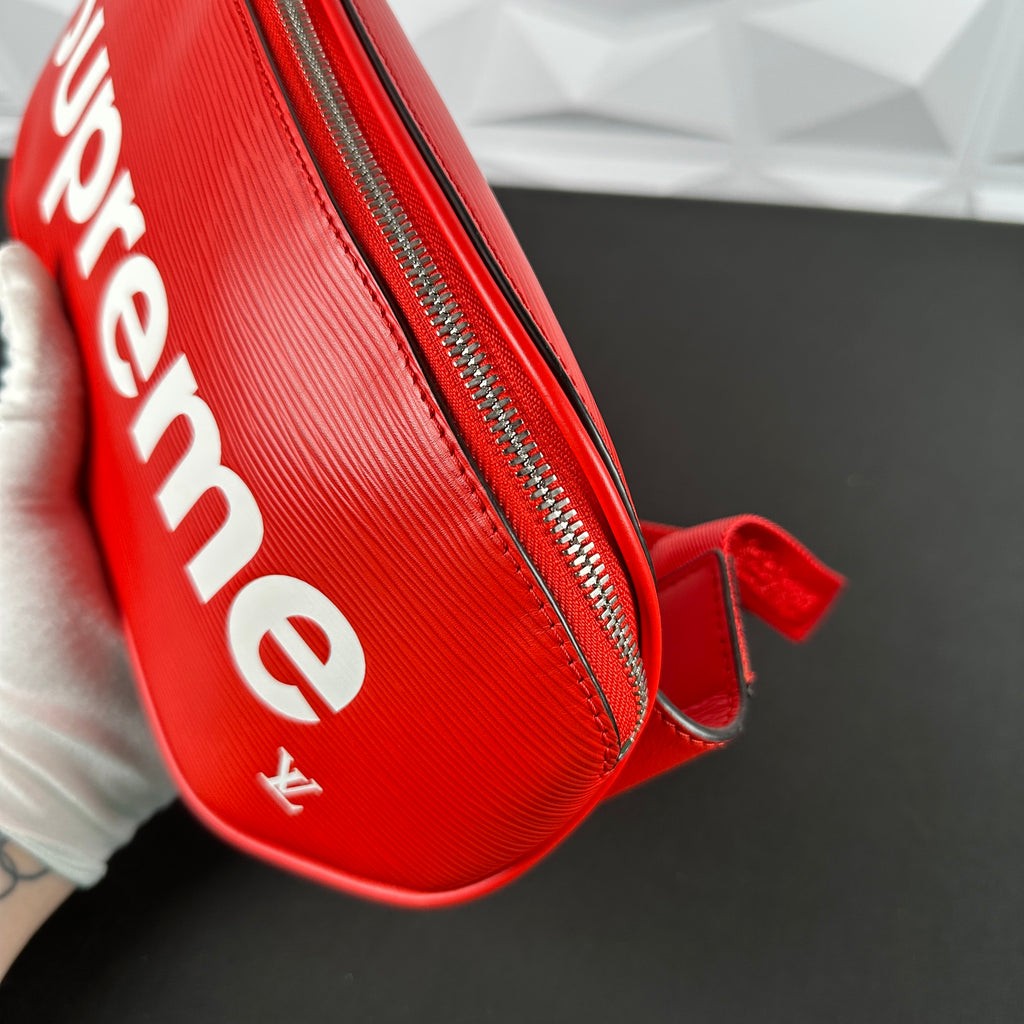 Louis Vuitton x Supreme Red Epi Bum Bag NZ1197 Luxury Leather Guys