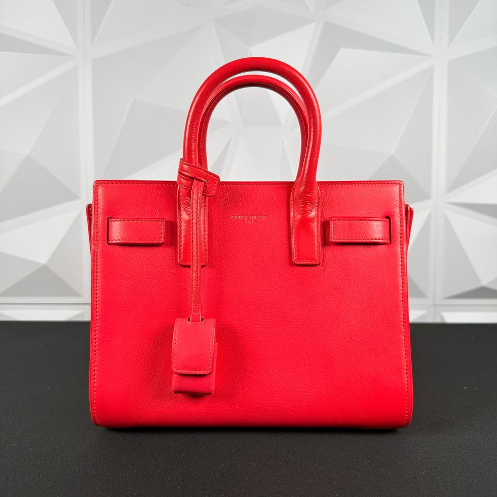 Saint Laurent Sac de Jour Nano Patent Leather Tote Bag